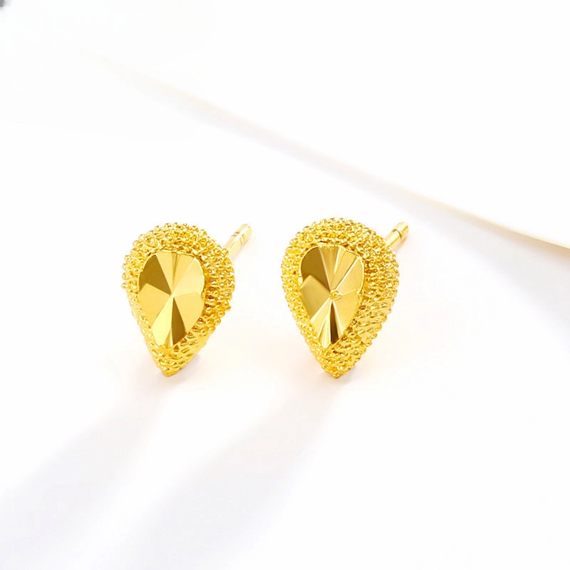 Wholesale 24K Gold Plated Alloy Car Flower Drop Earrings