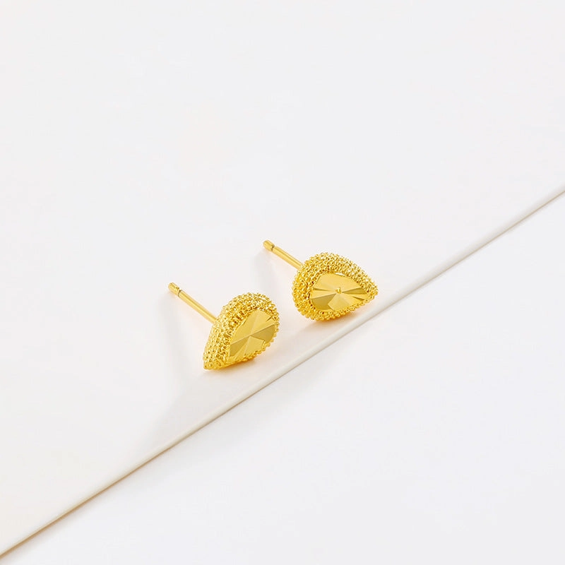 Wholesale 24K Gold Plated Alloy Car Flower Drop Earrings
