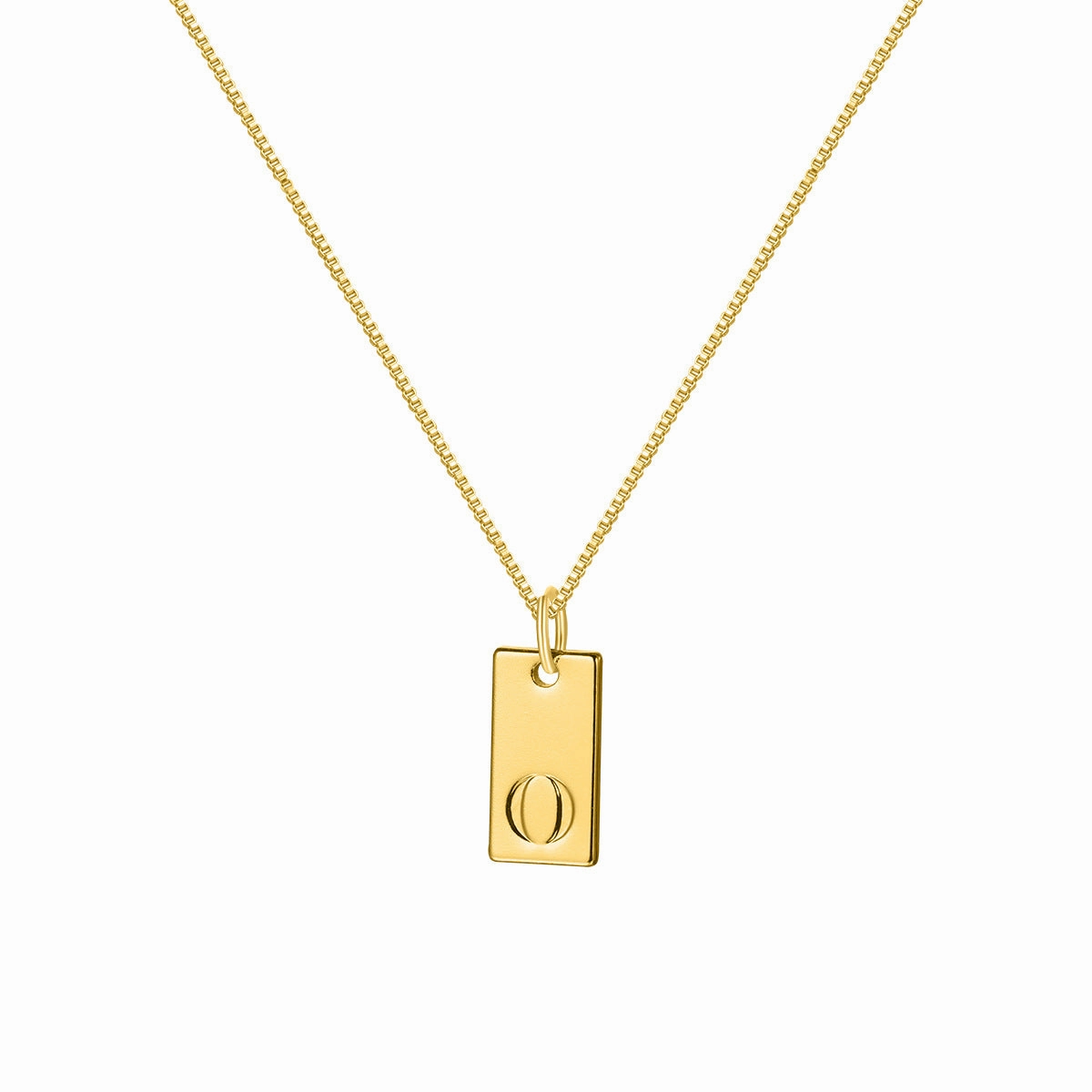 Wholesale 26 English Letter Square Necklace