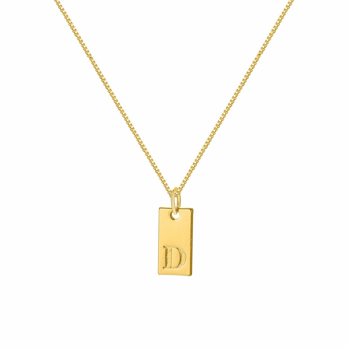 Wholesale 26 English Letter Square Necklace