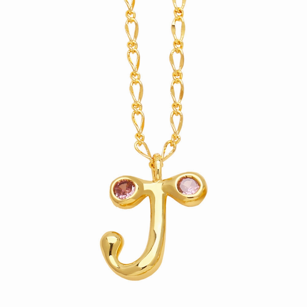 Wholesale 26 English Letters Gold Plated Necklace