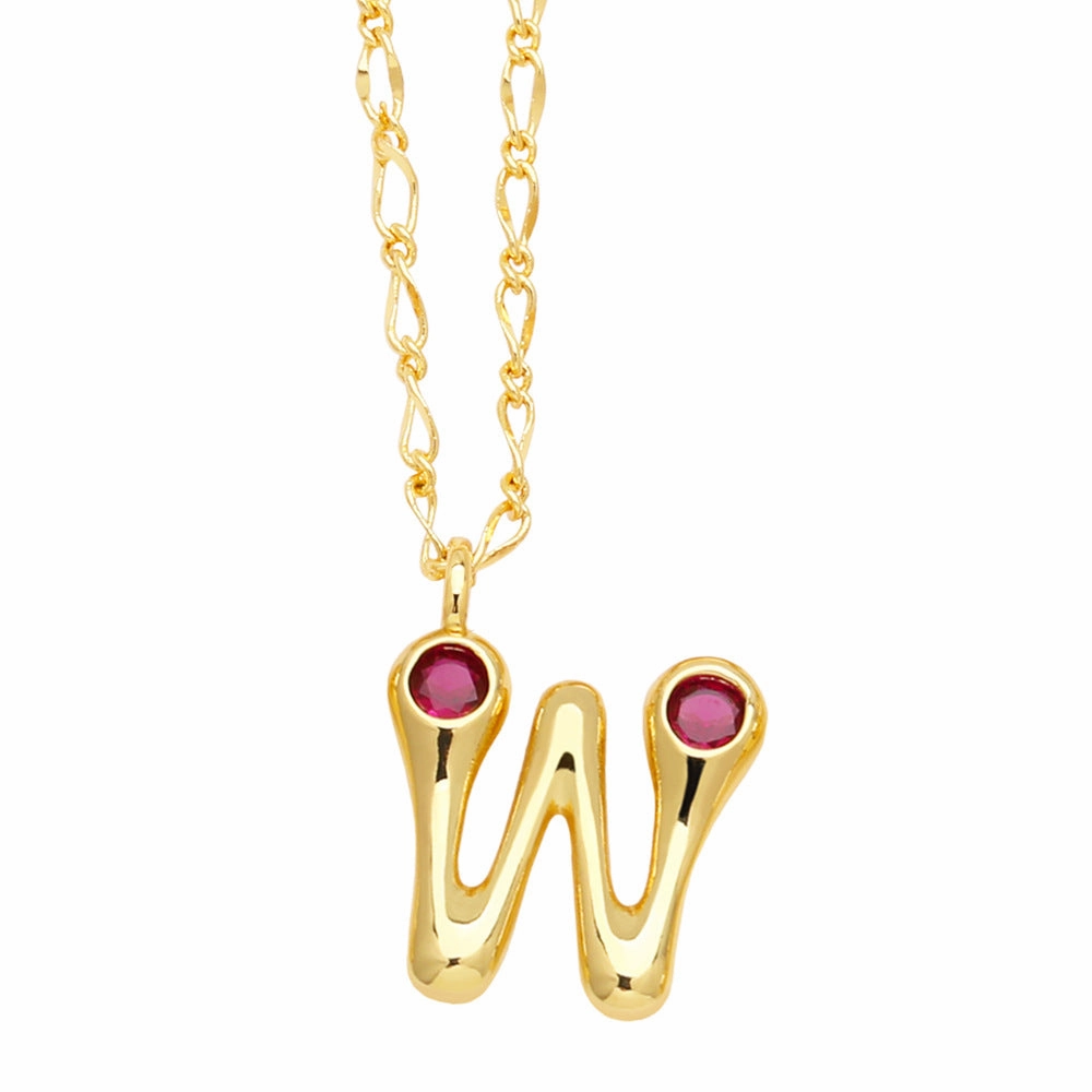 Wholesale 26 English Letters Gold Plated Necklace