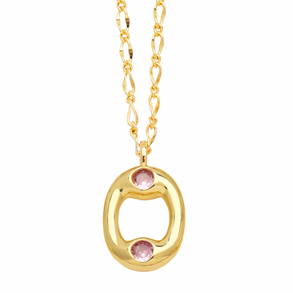 Wholesale 26 English Letters Gold Plated Necklace
