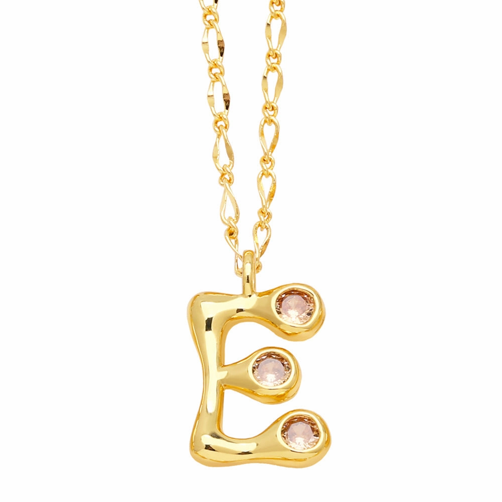 Wholesale 26 English Letters Gold Plated Necklace