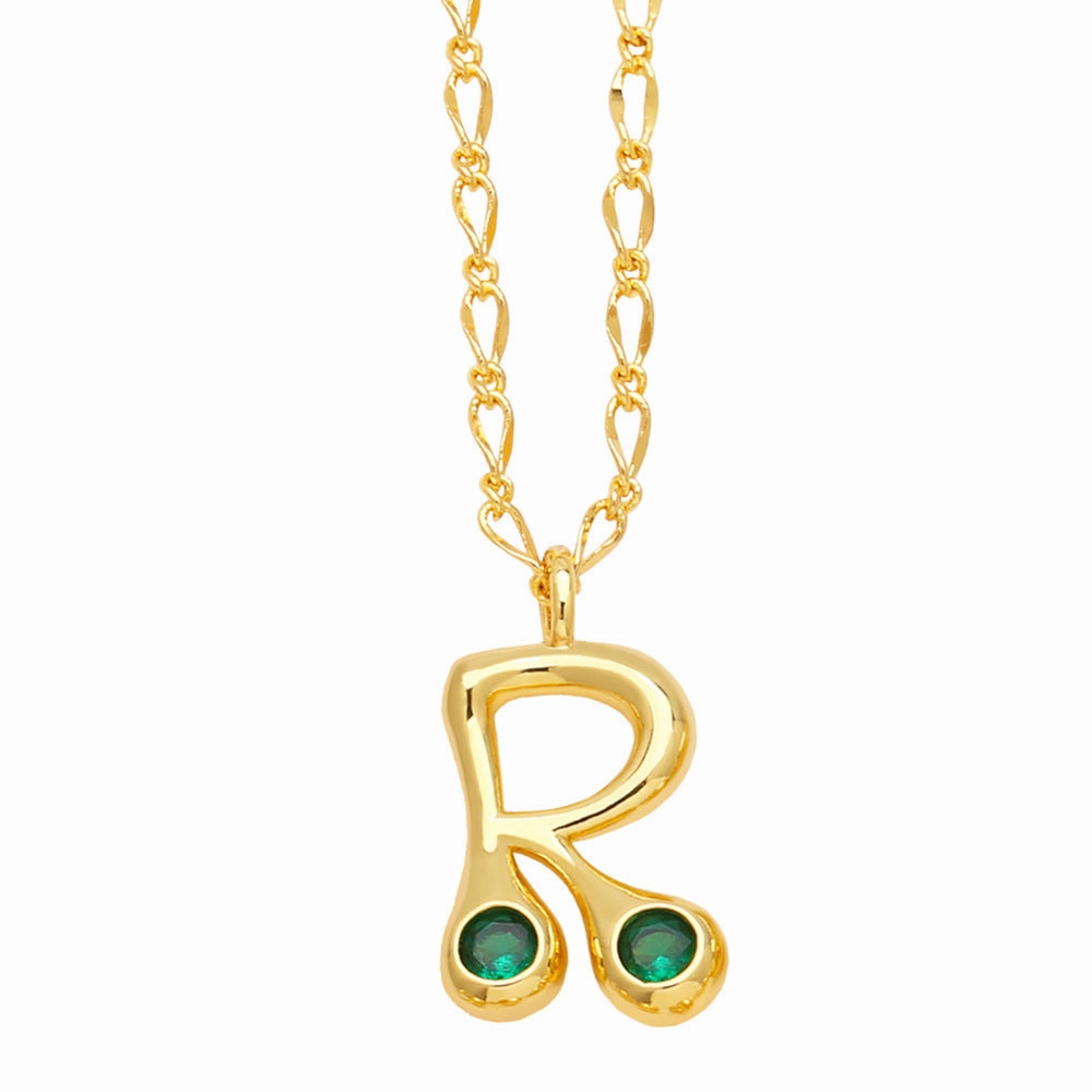 Wholesale 26 English Letters Gold Plated Necklace