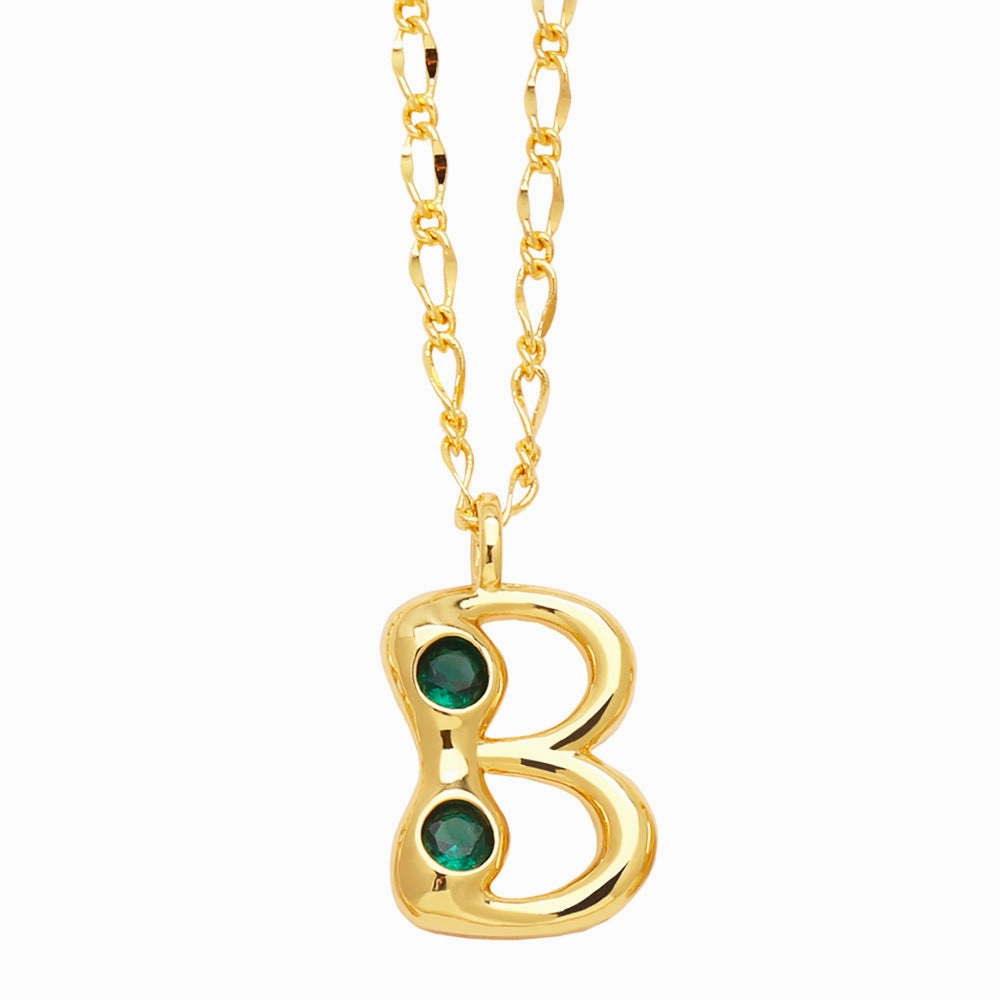 Wholesale 26 English Letters Gold Plated Necklace