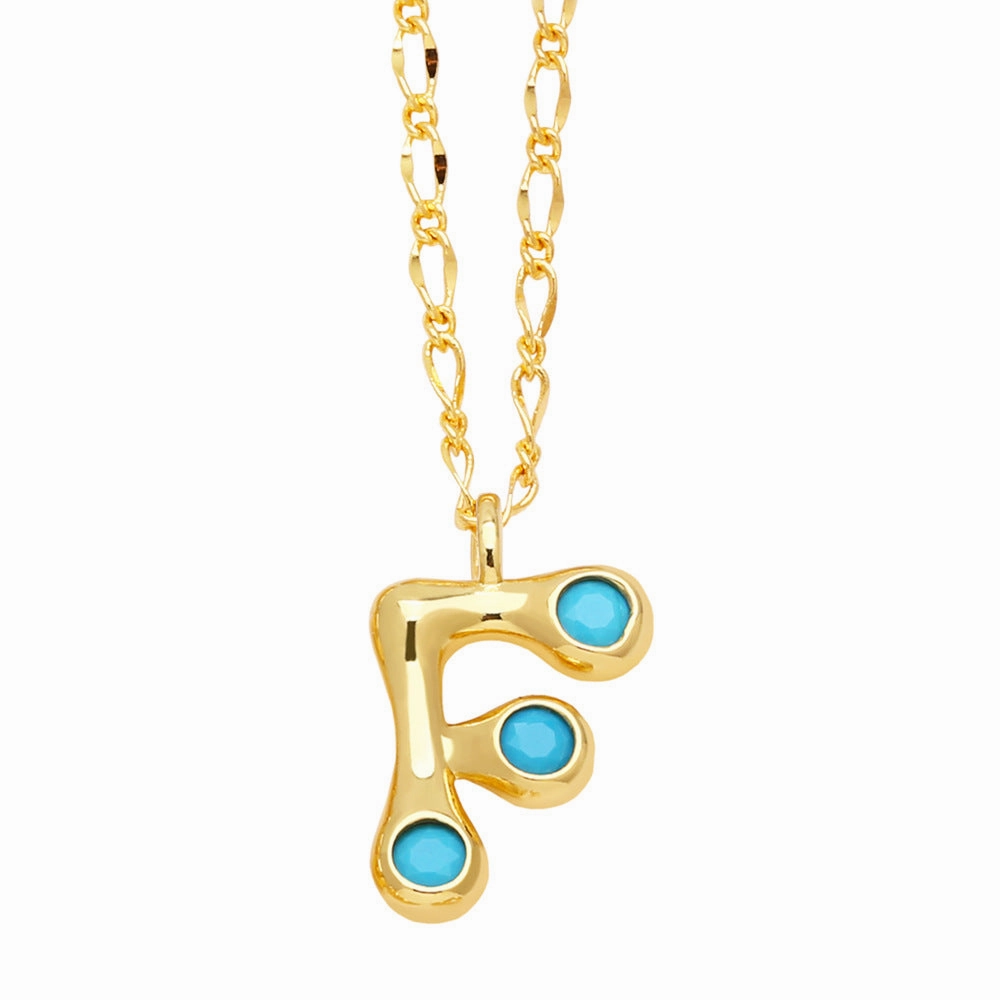 Wholesale 26 English Letters Gold Plated Necklace