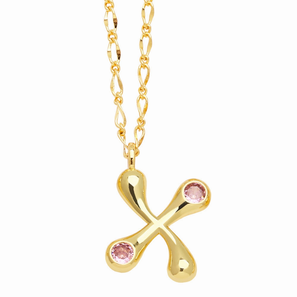 Wholesale 26 English Letters Gold Plated Necklace