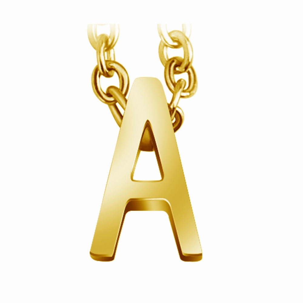 Wholesale 26 English Letters Surnames Short Collarbone Stainless Steel Necklace