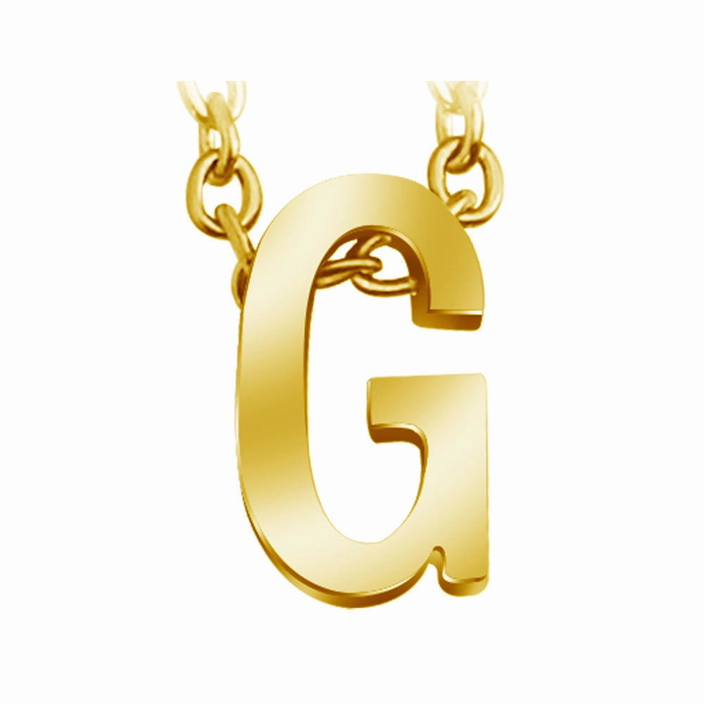 Wholesale 26 English Letters Surnames Short Collarbone Stainless Steel Necklace