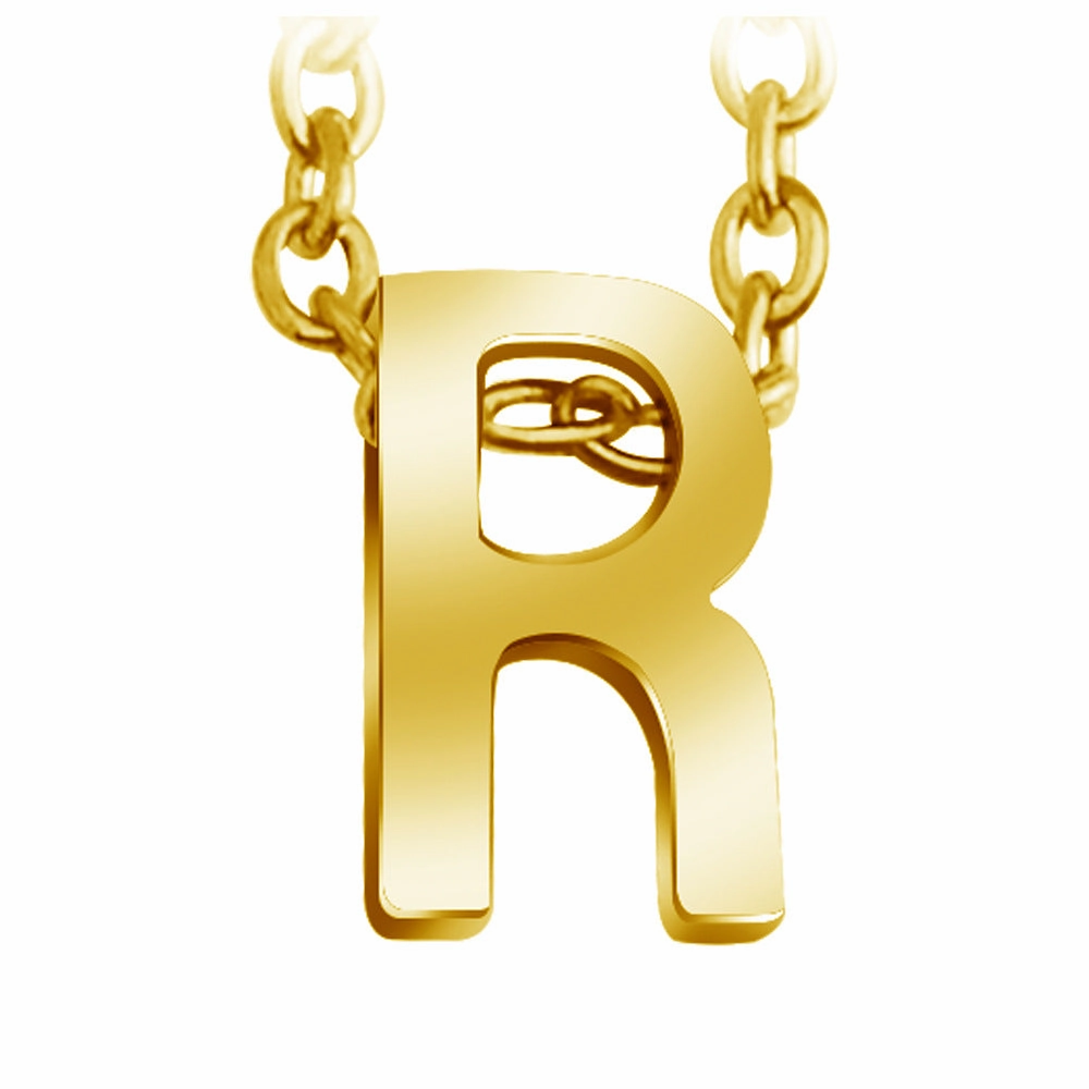 Wholesale 26 English Letters Surnames Short Collarbone Stainless Steel Necklace