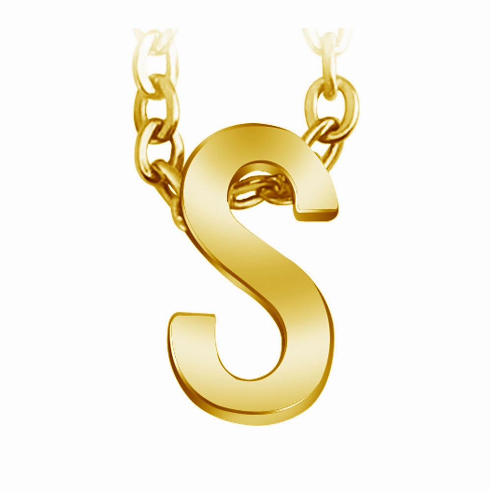Wholesale 26 English Letters Surnames Short Collarbone Stainless Steel Necklace