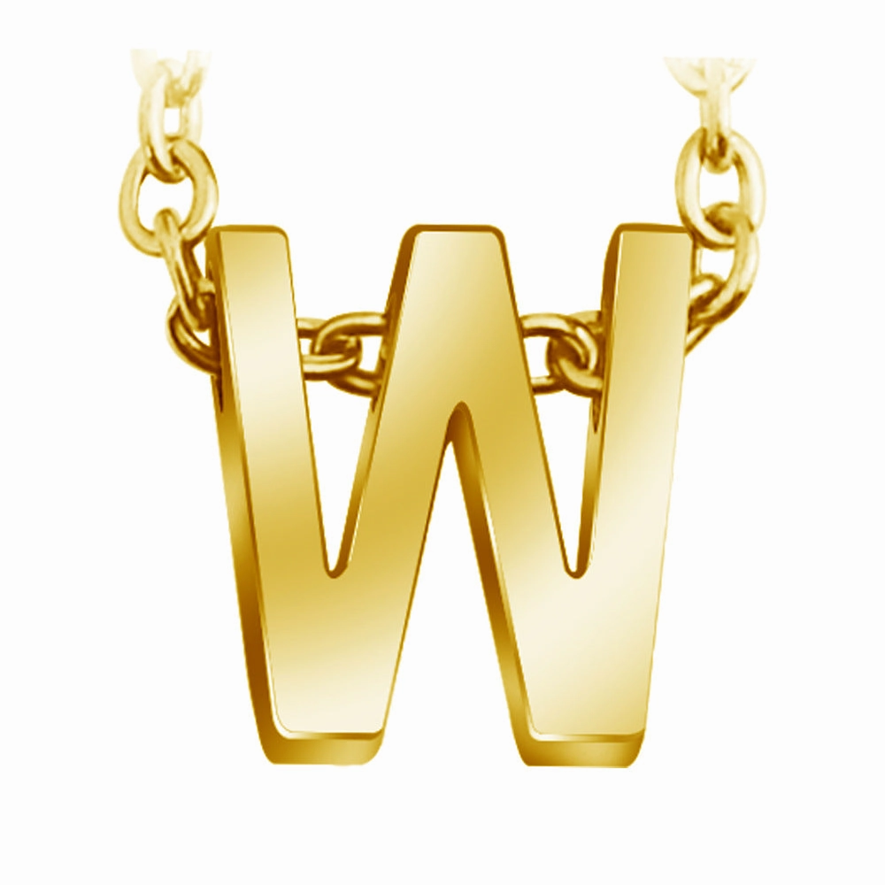 Wholesale 26 English Letters Surnames Short Collarbone Stainless Steel Necklace