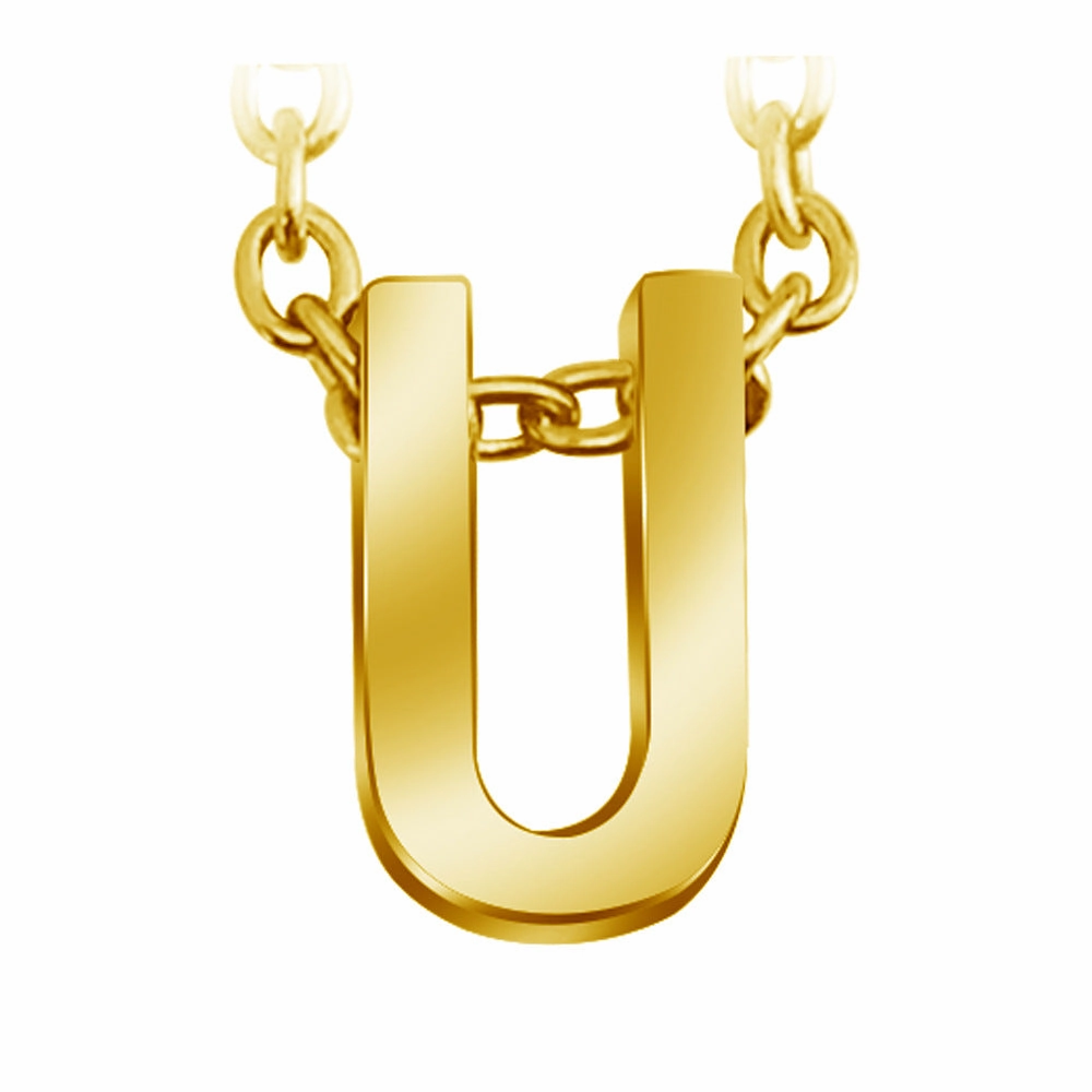 Wholesale 26 English Letters Surnames Short Collarbone Stainless Steel Necklace