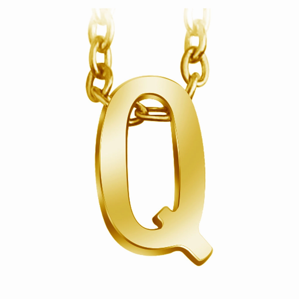 Wholesale 26 English Letters Surnames Short Collarbone Stainless Steel Necklace