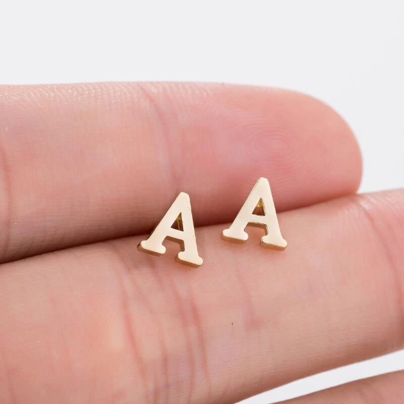 Wholesale 26 Letter Alloy Ear Studs