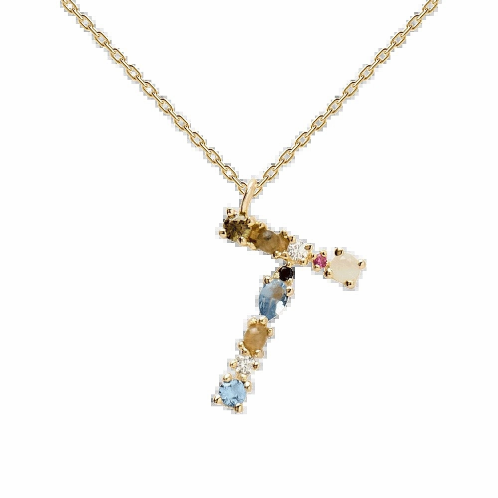 Wholesale 26 Letter Classic Gold Plated Necklaces