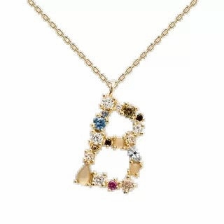 Wholesale 26 Letter Classic Gold Plated Necklaces