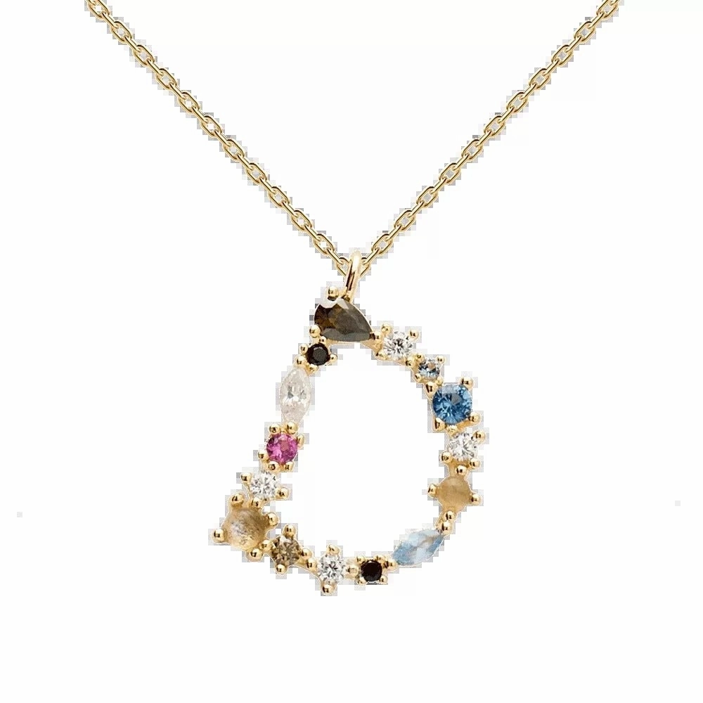 Wholesale 26 Letter Classic Gold Plated Necklaces
