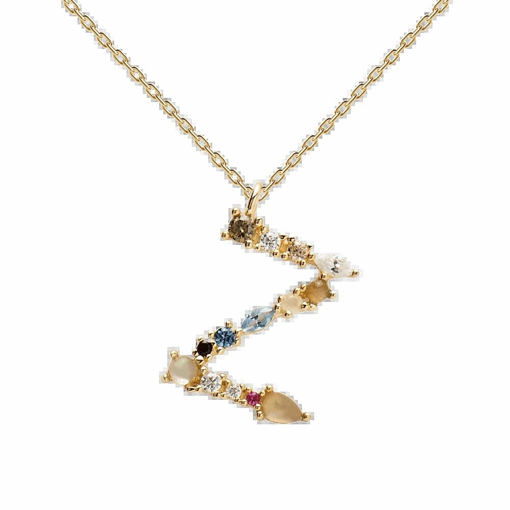 Wholesale 26 Letter Classic Gold Plated Necklaces