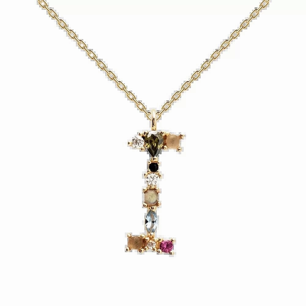 Wholesale 26 Letter Classic Gold Plated Necklaces