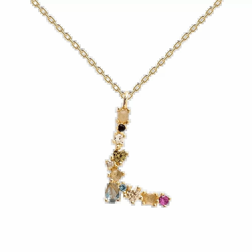Wholesale 26 Letter Classic Gold Plated Necklaces
