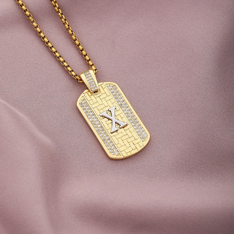 Wholesale 26 Letters Stainless Steel Necklace Sweater Chain