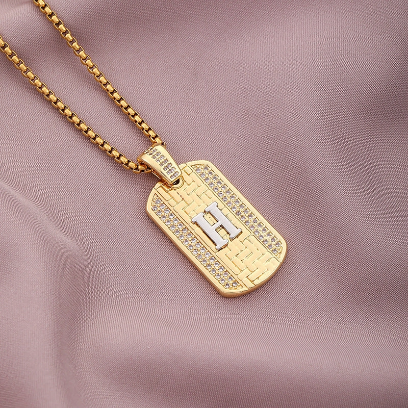 Wholesale 26 Letters Stainless Steel Necklace Sweater Chain