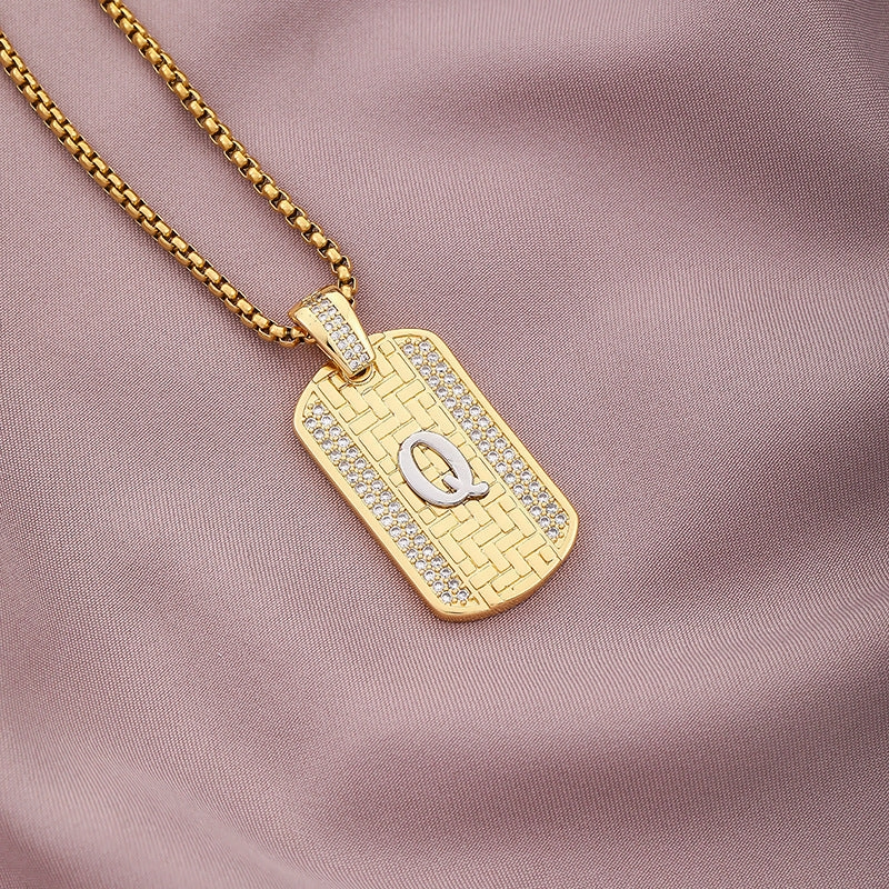 Wholesale 26 Letters Stainless Steel Necklace Sweater Chain