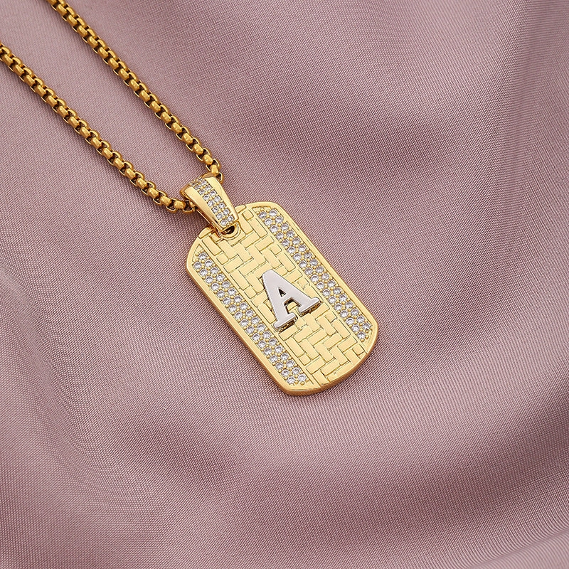 Wholesale 26 Letters Stainless Steel Necklace Sweater Chain