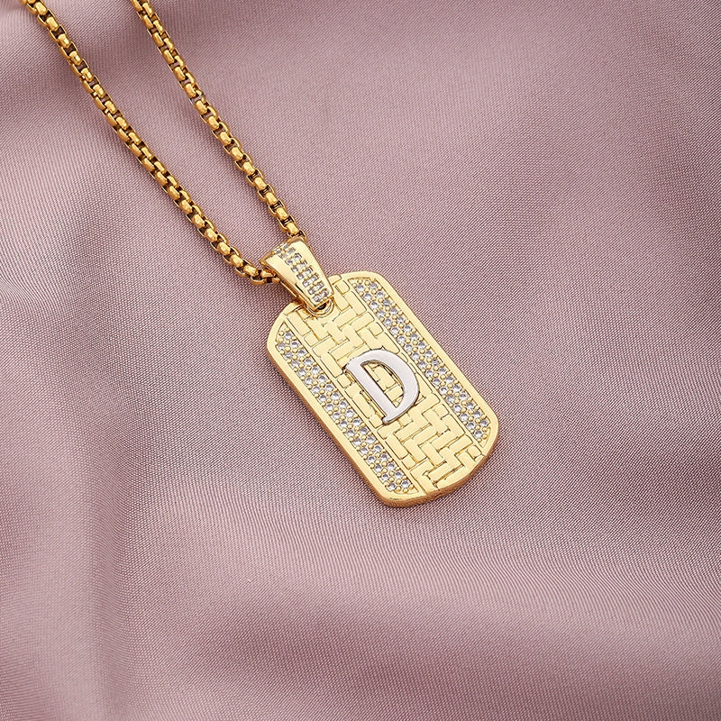 Wholesale 26 Letters Stainless Steel Necklace Sweater Chain