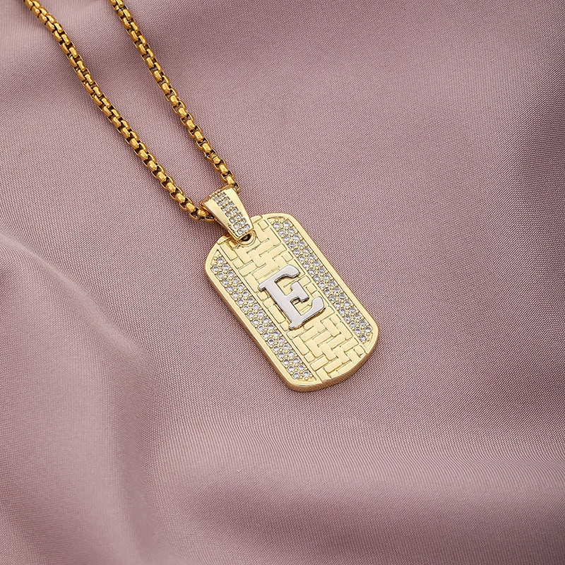 Wholesale 26 Letters Stainless Steel Necklace Sweater Chain