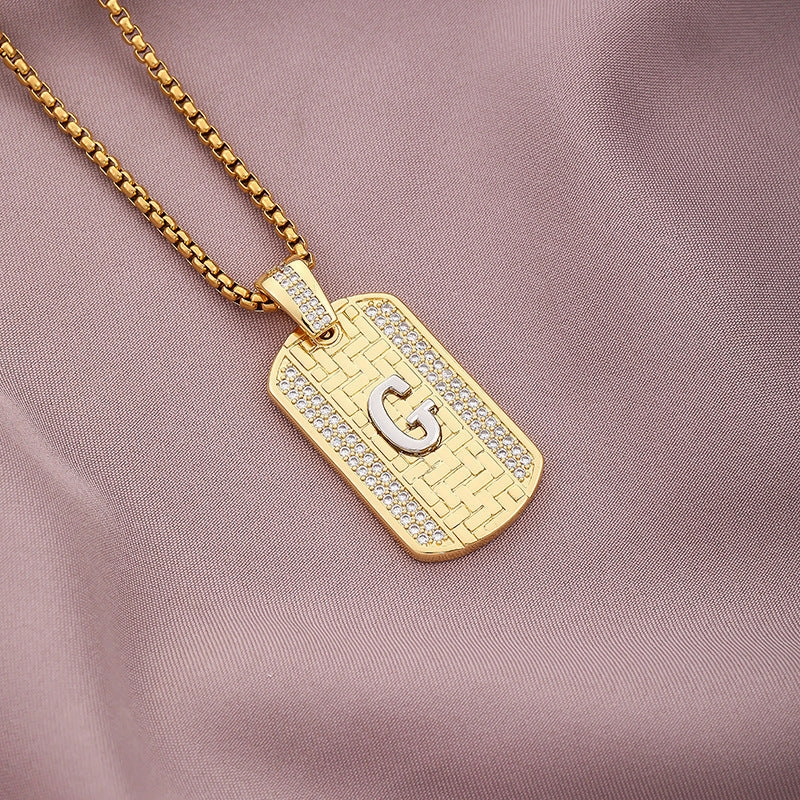 Wholesale 26 Letters Stainless Steel Necklace Sweater Chain