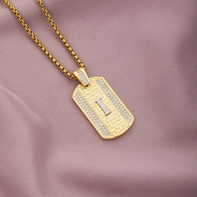 Wholesale 26 Letters Stainless Steel Necklace Sweater Chain
