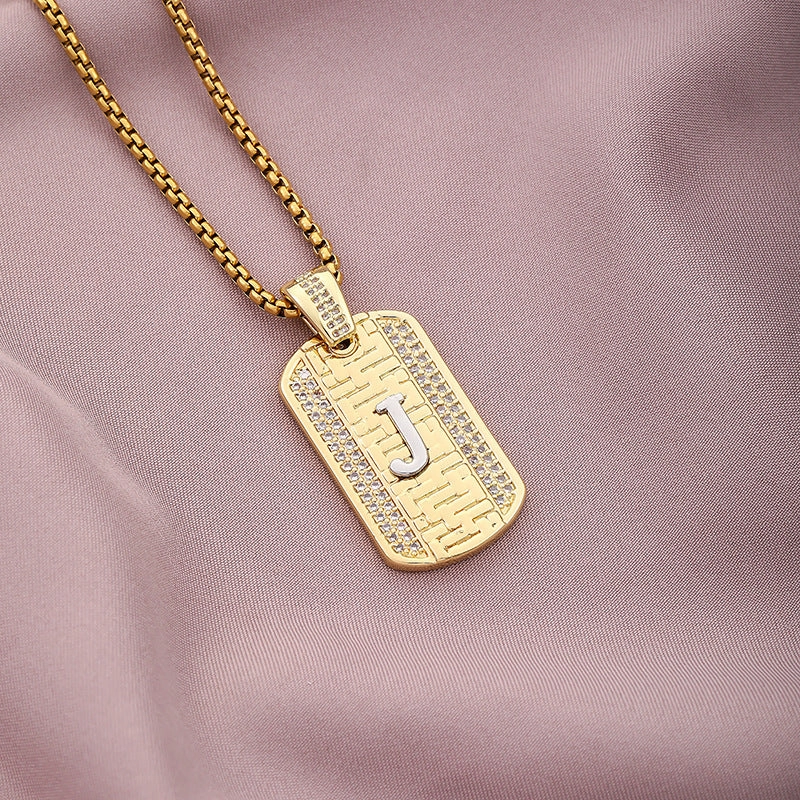 Wholesale 26 Letters Stainless Steel Necklace Sweater Chain