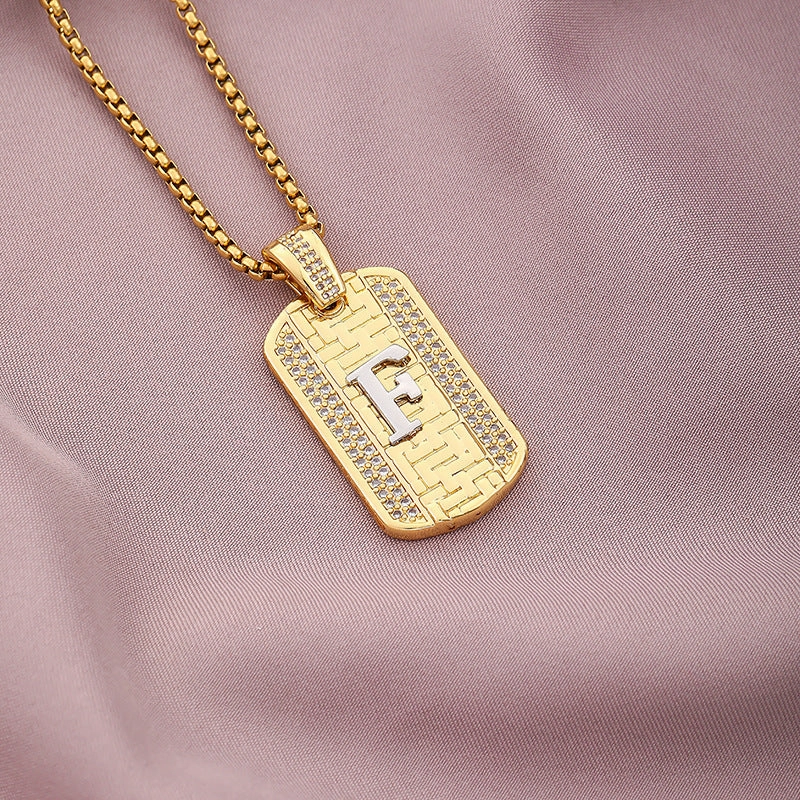 Wholesale 26 Letters Stainless Steel Necklace Sweater Chain