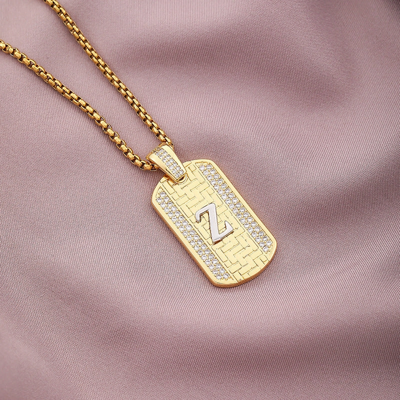 Wholesale 26 Letters Stainless Steel Necklace Sweater Chain
