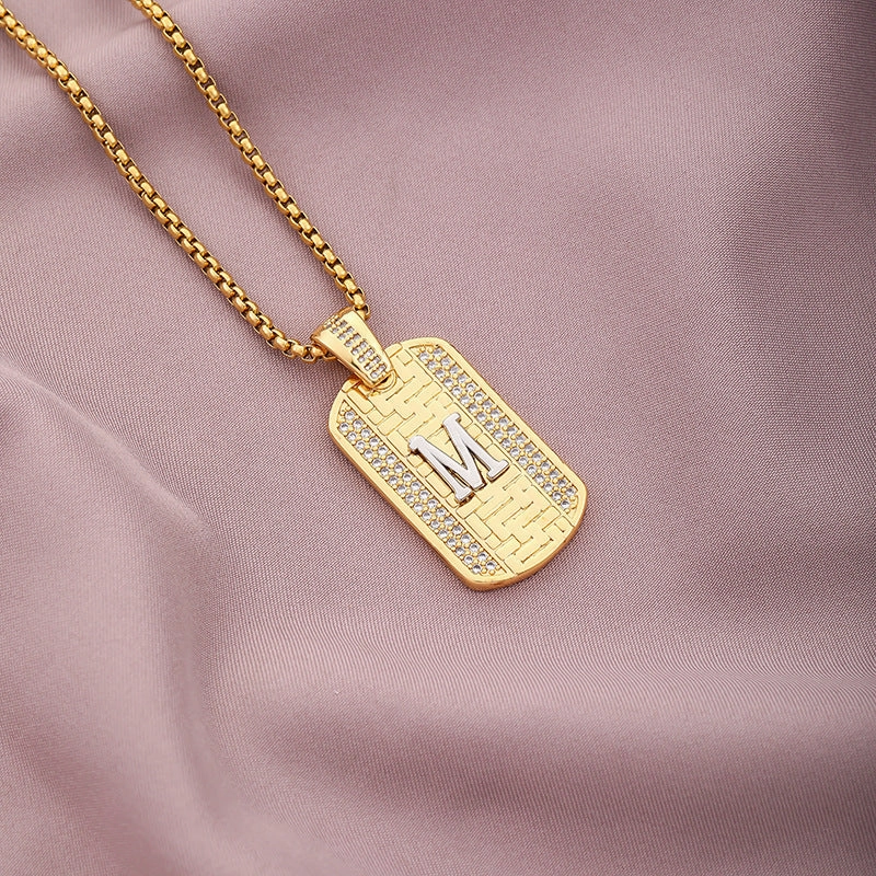 Wholesale 26 Letters Stainless Steel Necklace Sweater Chain