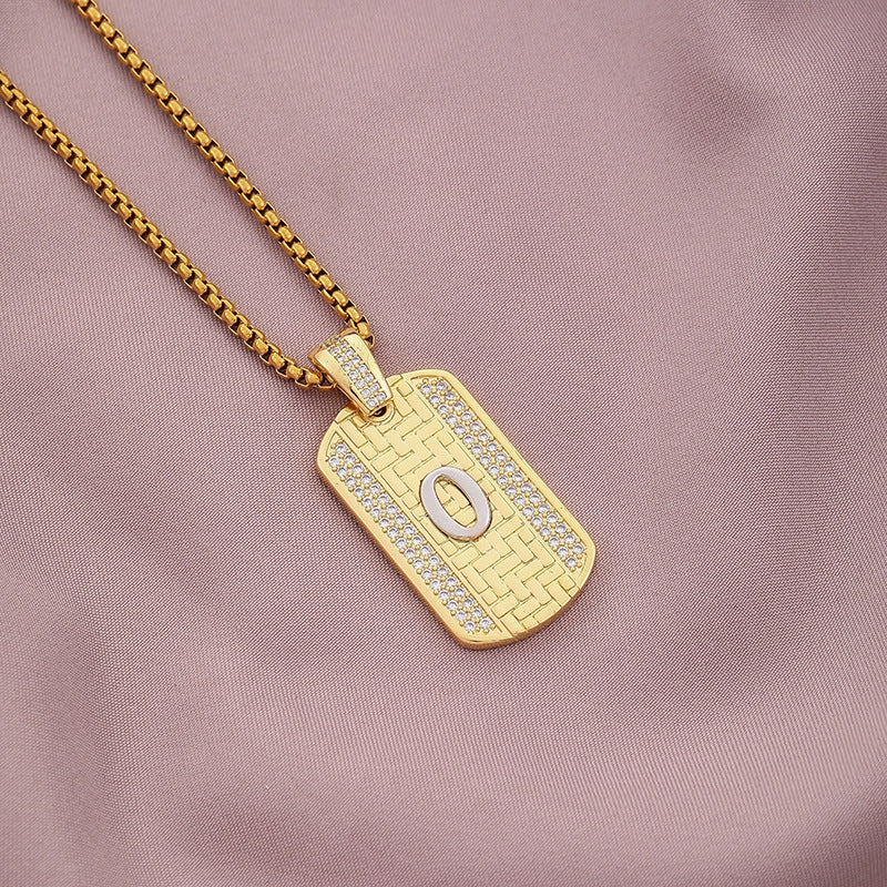 Wholesale 26 Letters Stainless Steel Necklace Sweater Chain