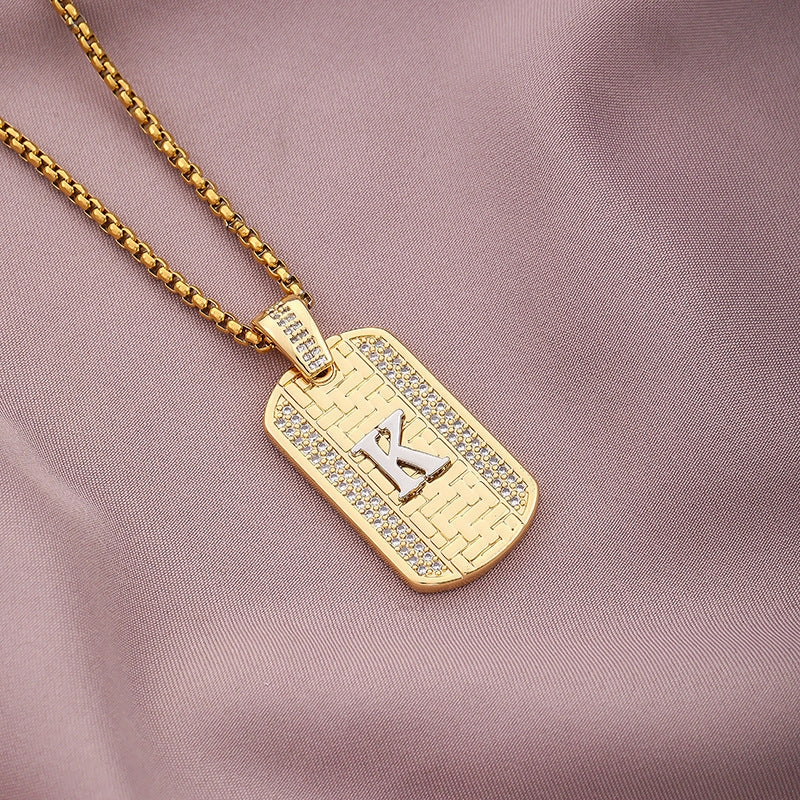 Wholesale 26 Letters Stainless Steel Necklace Sweater Chain