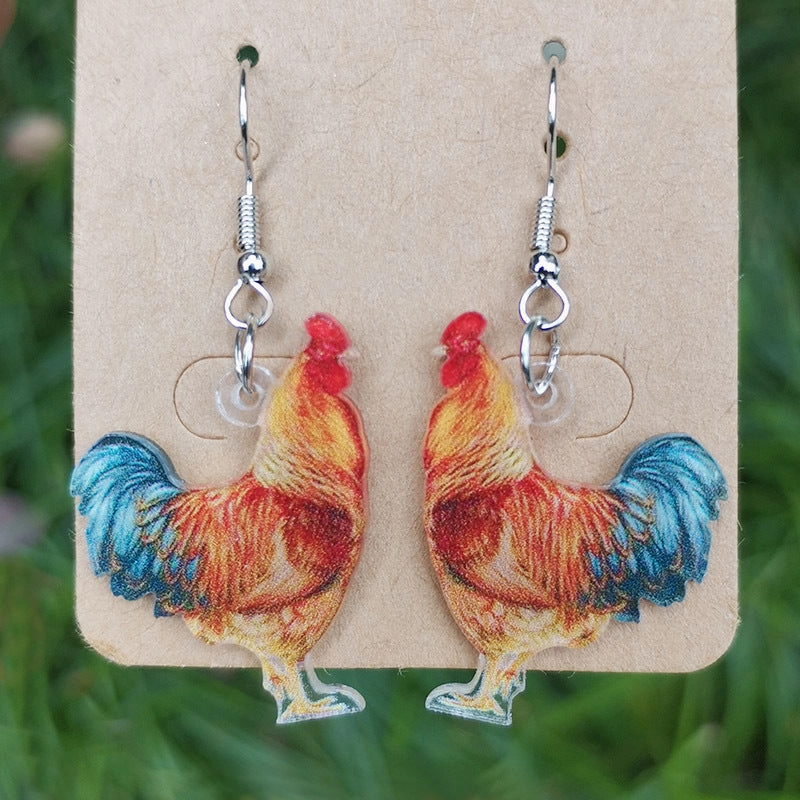 Wholesale 2 Pair/Pack Acrylic Thanksgiving Turkey Celebration Party Earrings