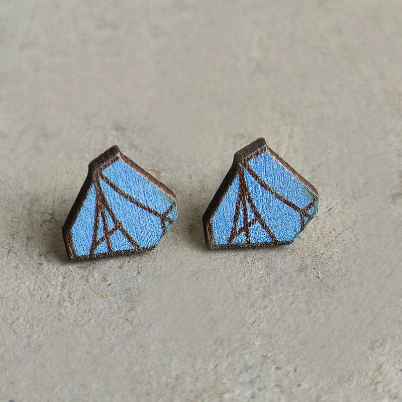 Wholesale 2 Pairs/pack Camping Outdoor Sports Earrings Tent Torch Brown Bear Earrings