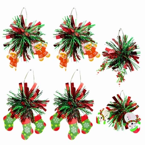 Wholesale 2 Pairs/pack Christmas Atmosphere Fireworks Gingerbread Man Saint Candy Girl Celebration Earrings