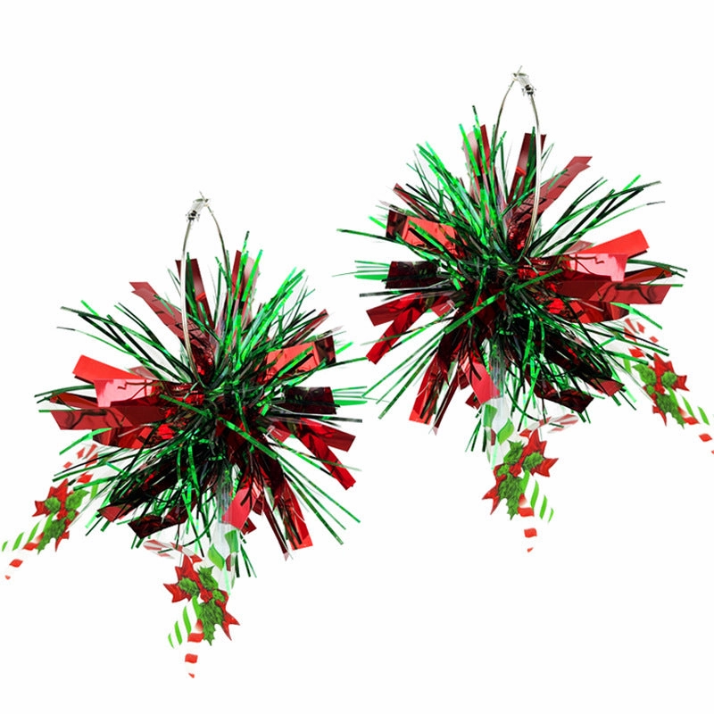 Wholesale 2 Pairs/pack Christmas Atmosphere Fireworks Gingerbread Man Saint Candy Girl Celebration Earrings