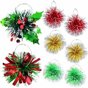 Wholesale 2 Pairs/pack Christmas Atmosphere: Smoke, Christmas Tree, Fruit Plant, Snow Drop Earrings