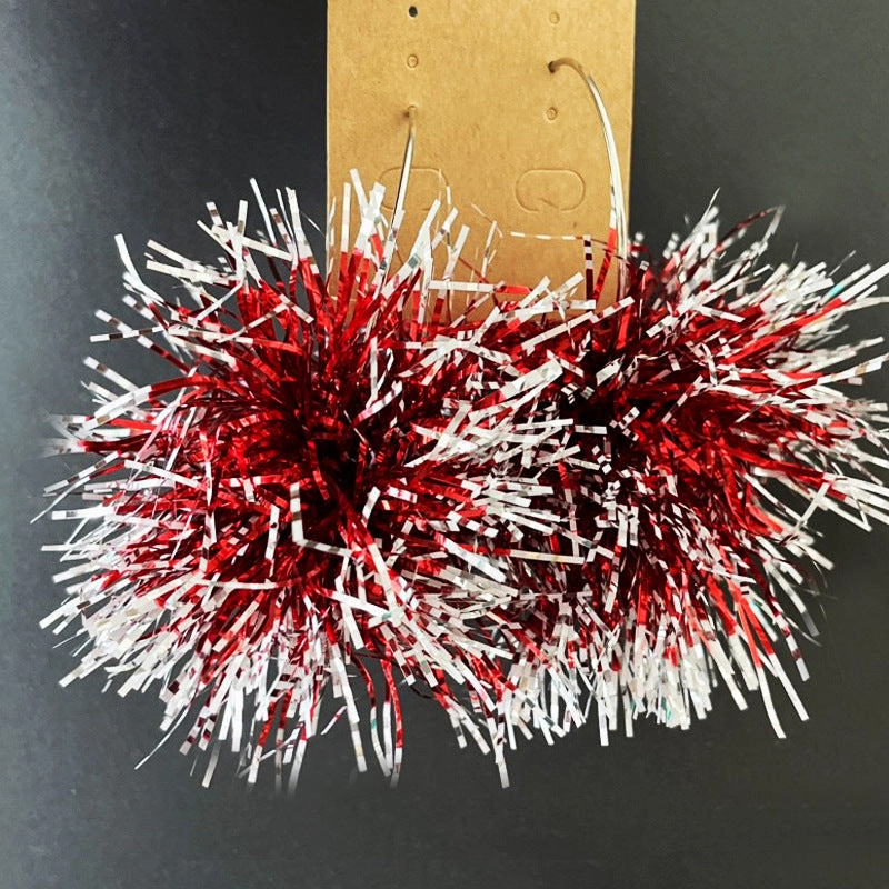 Wholesale 2 Pairs/pack Christmas Atmosphere: Smoke, Christmas Tree, Fruit Plant, Snow Drop Earrings