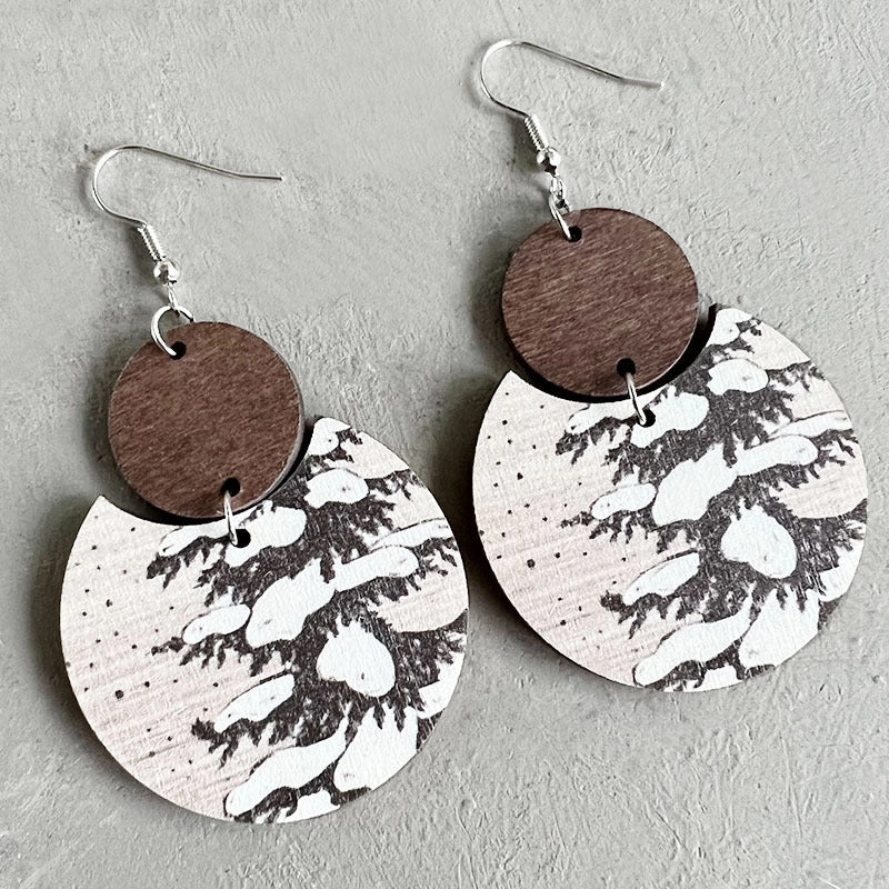 Wholesale 2 pairs/pack Christmas Bohemian Vintage Wooden Earrings