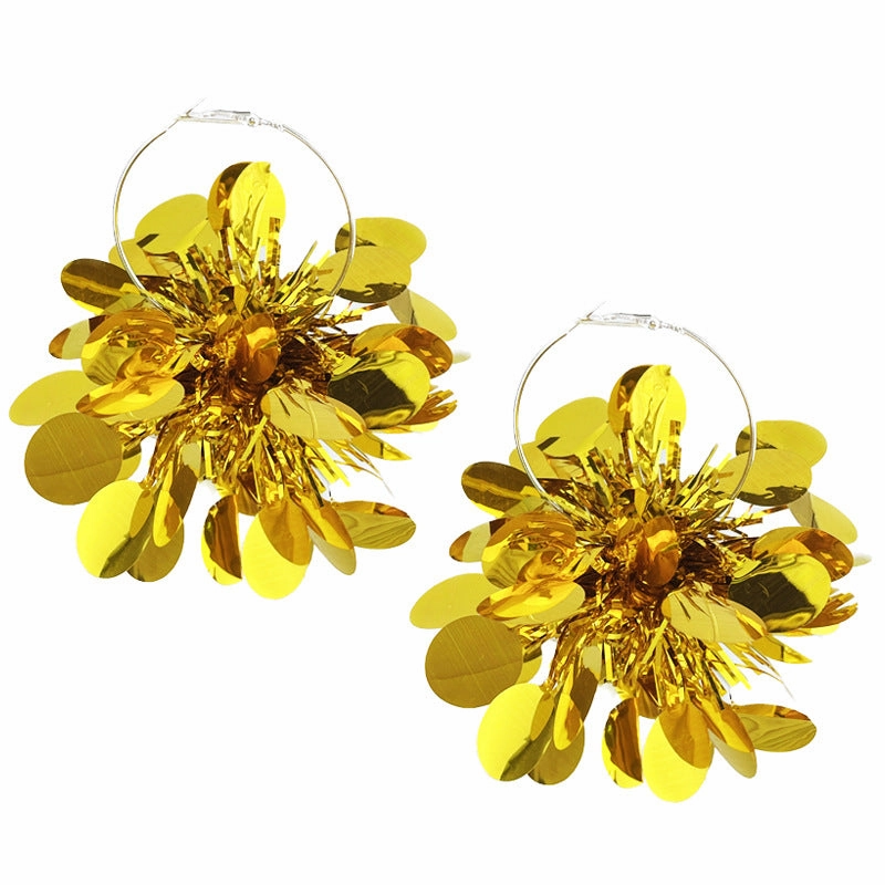 Wholesale 2 Pairs/pack  Christmas Color Matching, Festive Atmosphere, Solid Color, Simple and Fashionable, Big Earrings