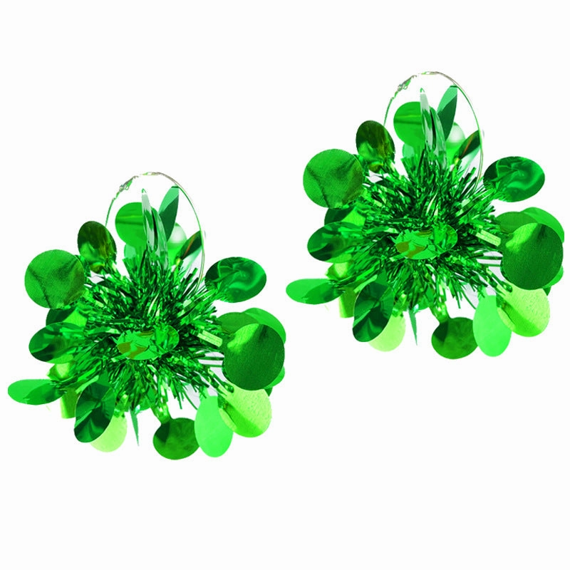 Wholesale 2 Pairs/pack  Christmas Color Matching, Festive Atmosphere, Solid Color, Simple and Fashionable, Big Earrings