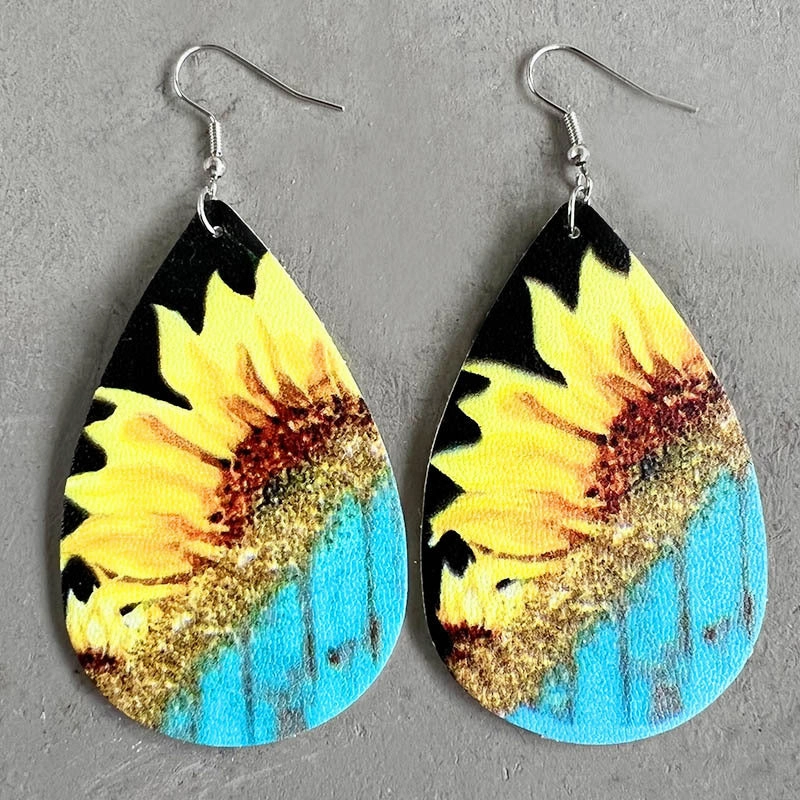 Wholesale 2 Pairs/Pack Christmas Vintage Leather Earrings